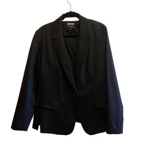 #5682 Lane Bryant Womens Black Blazzer Linned Jacket Size 22